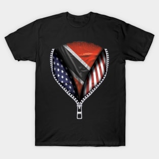 Trinidadian And Tobagoan Flag  Trinidad And Tobago Flag American Flag Zip Down - Gift for Trinidadian And Tobagoan From Trinidad And Tobago T-Shirt